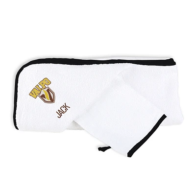 Infant Chad & Jake White Valparaiso Beacons Personalized Hooded Towel & Mitt Set