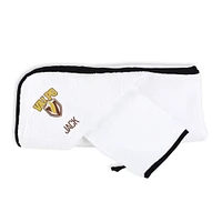 Infant Chad & Jake White Valparaiso Beacons Personalized Hooded Towel & Mitt Set