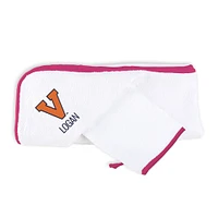 Infant Chad & Jake White Virginia Cavaliers Personalized Hooded Towel & Mitt Set