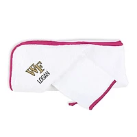 Infant Chad & Jake White Wake Forest Demon Deacons Personalized Hooded Towel & Mitt Set