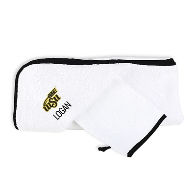 Infant Chad & Jake White Wichita State Shockers Personalized Hooded Towel & Mitt Set