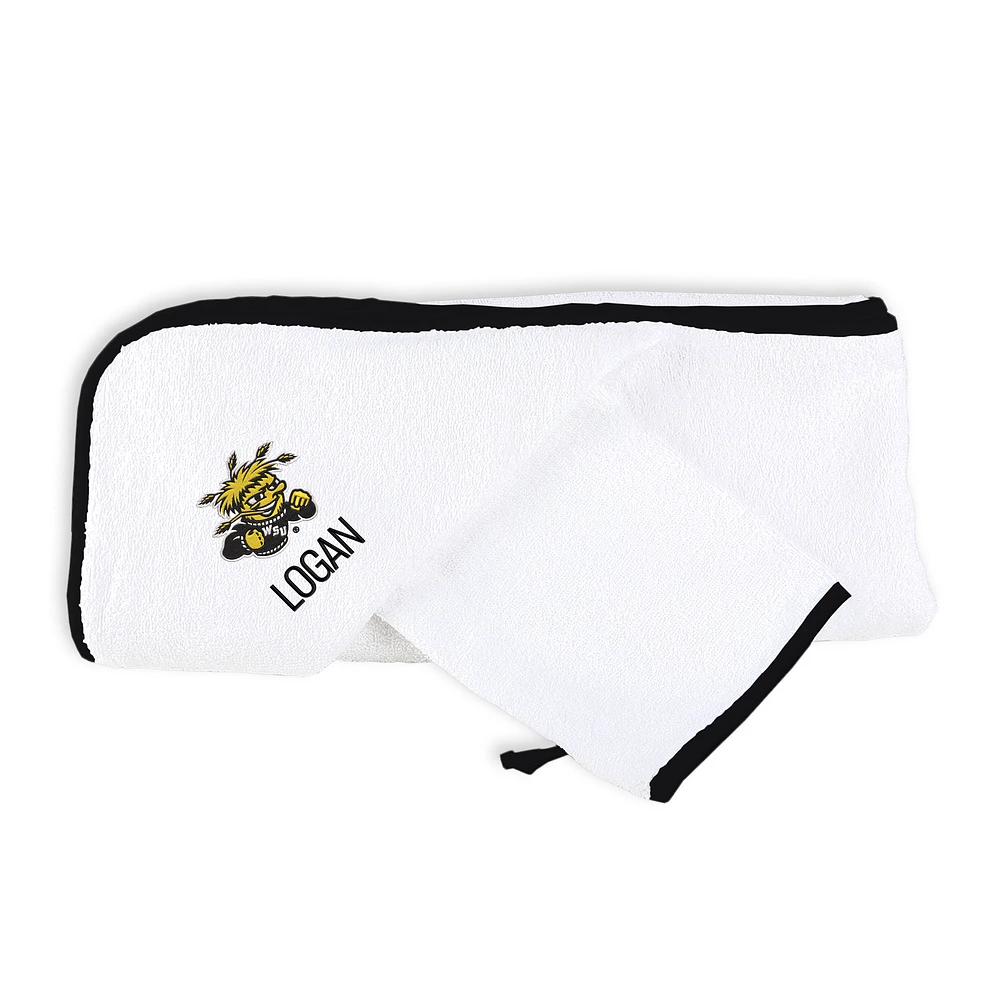 Infant Chad & Jake White Wichita State Shockers Personalized Hooded Towel & Mitt Set