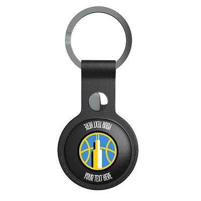 Keyscaper Black Chicago Sky Personalized AirTag Holder