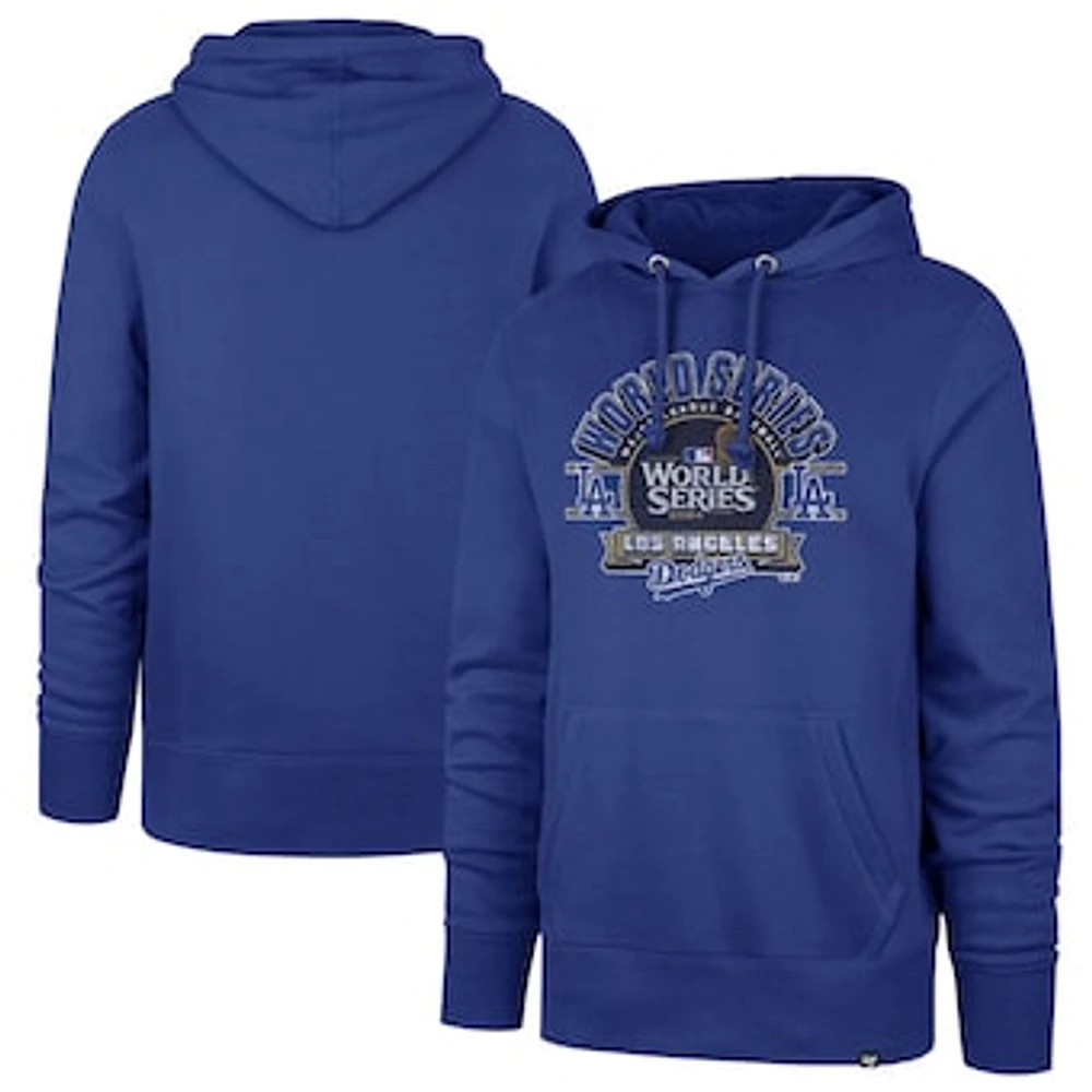 Men's '47 Royal Los Angeles Dodgers 2024 World Series Headline Pullover Hoodie