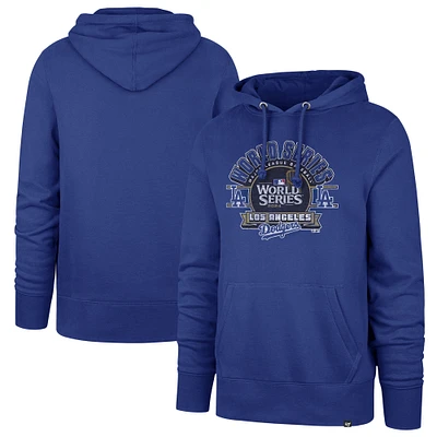 Men's '47 Royal Los Angeles Dodgers 2024 World Series Headline Pullover Hoodie