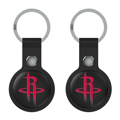Keyscaper  Black Houston Rockets Two-Pack AirTag Holders