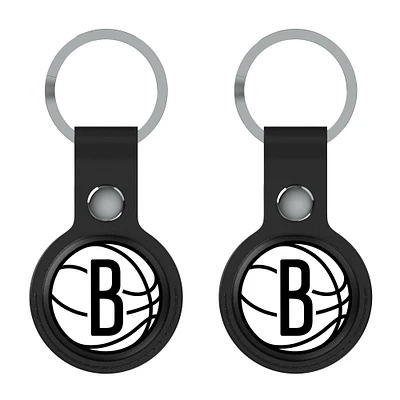 Keyscaper  Black Brooklyn Nets Two-Pack AirTag Holders