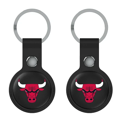 Keyscaper  Black Chicago Bulls Two-Pack AirTag Holders