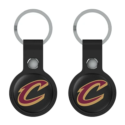 Keyscaper  Black Cleveland Cavaliers Two-Pack AirTag Holders