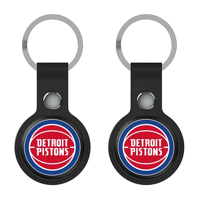 Keyscaper  Black Detroit Pistons Two-Pack AirTag Holders