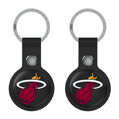 Keyscaper  Black Miami Heat Two-Pack AirTag Holders