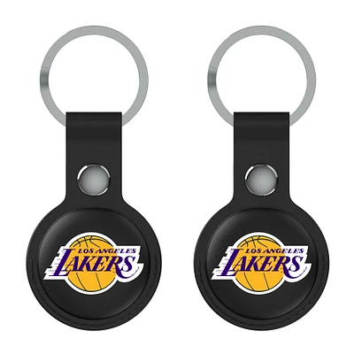 Keyscaper  Black Los Angeles Lakers Two-Pack AirTag Holders