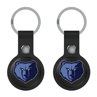 Keyscaper  Black Memphis Grizzlies Two-Pack AirTag Holders