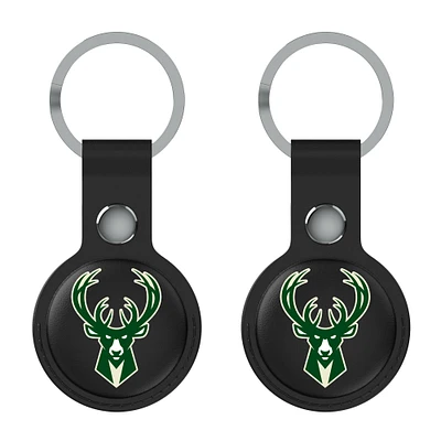 Keyscaper  Black Milwaukee Bucks Two-Pack AirTag Holders