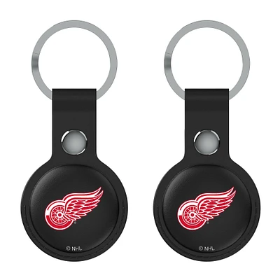 Keyscaper  Black Detroit Red Wings Two-Pack AirTag Holders