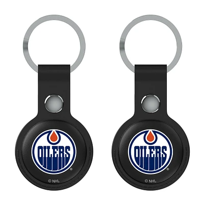 Keyscaper  Black Edmonton Oilers Two-Pack AirTag Holders