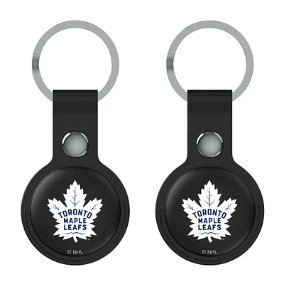 Keyscaper  Black Toronto Maple Leafs Two-Pack AirTag Holders