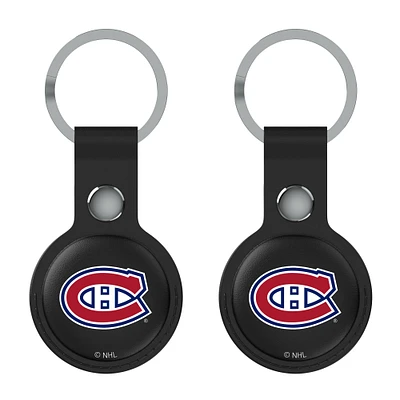 Keyscaper  Black Montreal Canadiens Two-Pack AirTag Holders