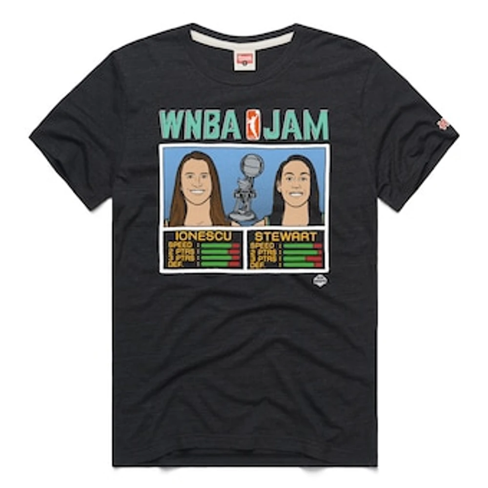 Unisex Homage Breanna Stewart & Sabrina Ionescu Charcoal New York Liberty 2024 WNBA Champions Jam Tri-Blend T-Shirt