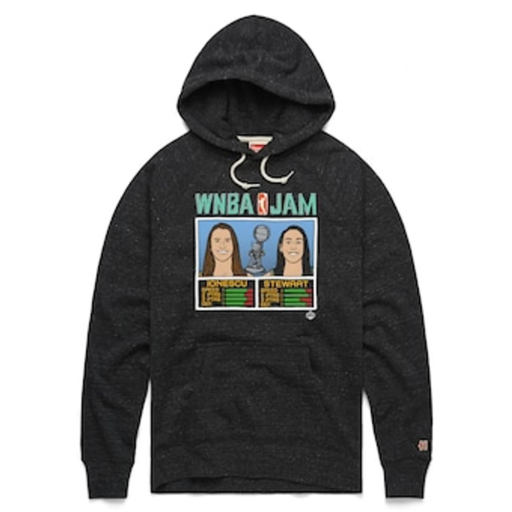 Unisex Homage Breanna Stewart & Sabrina Ionescu Charcoal New York Liberty 2024 WNBA Champions Jam Tri-Blend Pullover Hoodie