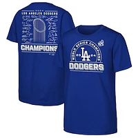 Youth Fanatics Royal Los Angeles Dodgers 2024 World Series Champions Signature Roster T-Shirt