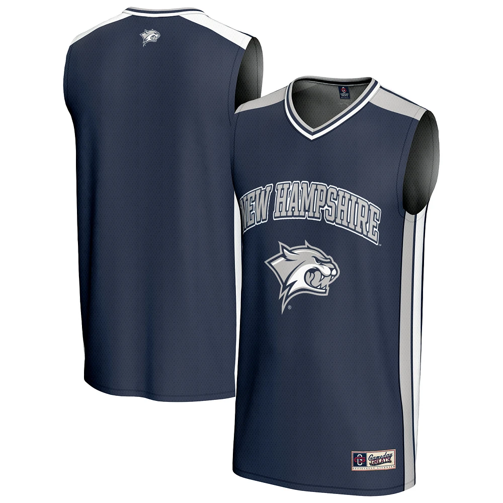Youth GameDay Greats Navy New Hampshire Wildcats Basketball Jersey