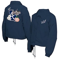 Women's New Era Navy 2025 MLB All-Star Game Cropped Full-Snap Jacket