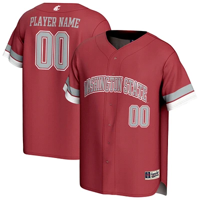 Youth GameDay Greats  Crimson Washington State Cougars NIL Pick-A-Player Lightweight Baseball Jersey
