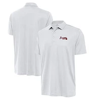 Men's Antigua  White Atlanta Braves Eclipse Polo
