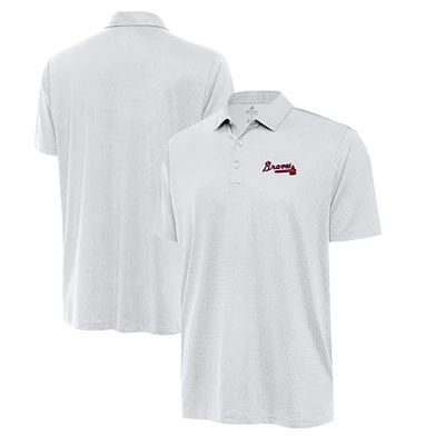 Men's Antigua  White Atlanta Braves Eclipse Polo