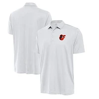 Men's Antigua  White Baltimore Orioles Eclipse Polo