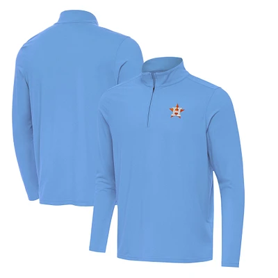 Men's Antigua  Powder Blue Houston Astros Intent Quarter-Zip Top