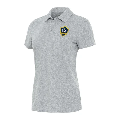Women's Antigua  Heather Gray LA Galaxy Matter Polo