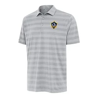Men's Antigua  Gray LA Galaxy Tunnel Polo