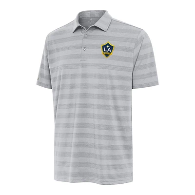 Men's Antigua  Gray LA Galaxy Tunnel Polo
