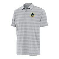Men's Antigua  Gray LA Galaxy Tunnel Polo