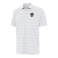 Men's Antigua  White LA Galaxy Tunnel Polo