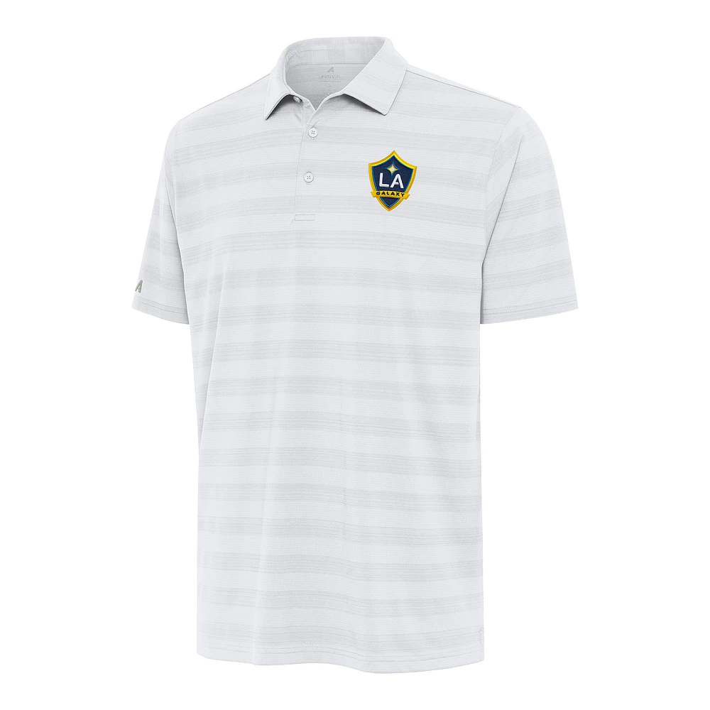 Men's Antigua White LA Galaxy Tunnel Polo