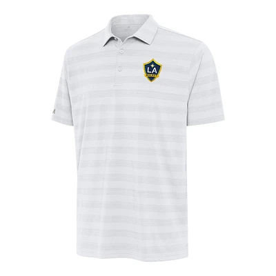 Men's Antigua  White LA Galaxy Tunnel Polo