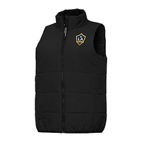 Women's Antigua  Black LA Galaxy Experience Full-Zip Vest