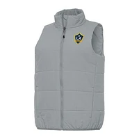 Women's Antigua  Gray LA Galaxy Experience Full-Zip Vest
