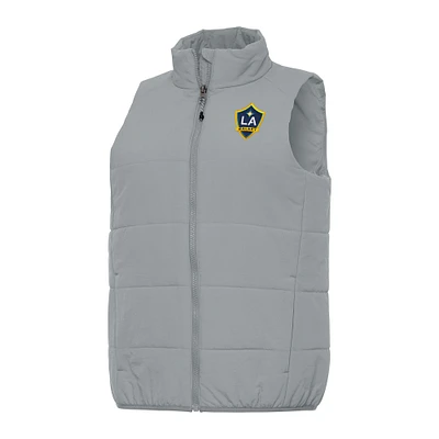 Women's Antigua  Gray LA Galaxy Experience Full-Zip Vest