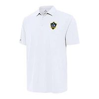 Men's Antigua White LA Galaxy Era Polo