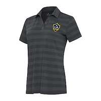 Women's Antigua Pewter LA Galaxy Tunnel Polo