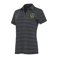 Women's Antigua Pewter LA Galaxy Tunnel Polo