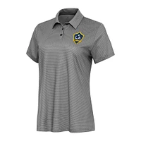 Women's Antigua White/Black LA Galaxy Rings Polo