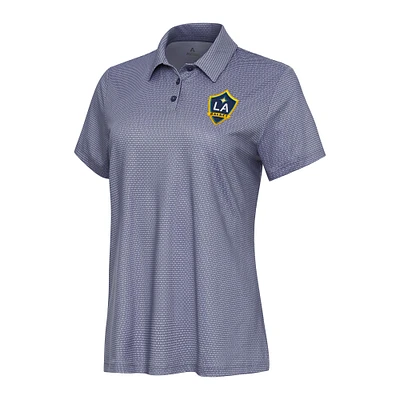 Women's Antigua White/Navy LA Galaxy Rings Polo