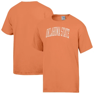 Men's ComfortWash  Orange Oklahoma State Cowboys Distressed Arch T-Shirt