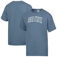 Men's ComfortWash  Heather Blue Ohio State Buckeyes Distressed Arch T-Shirt