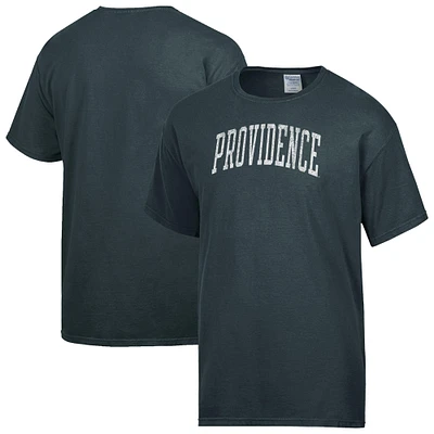 Men's ComfortWash  Charcoal Providence Friars Distressed Arch T-Shirt
